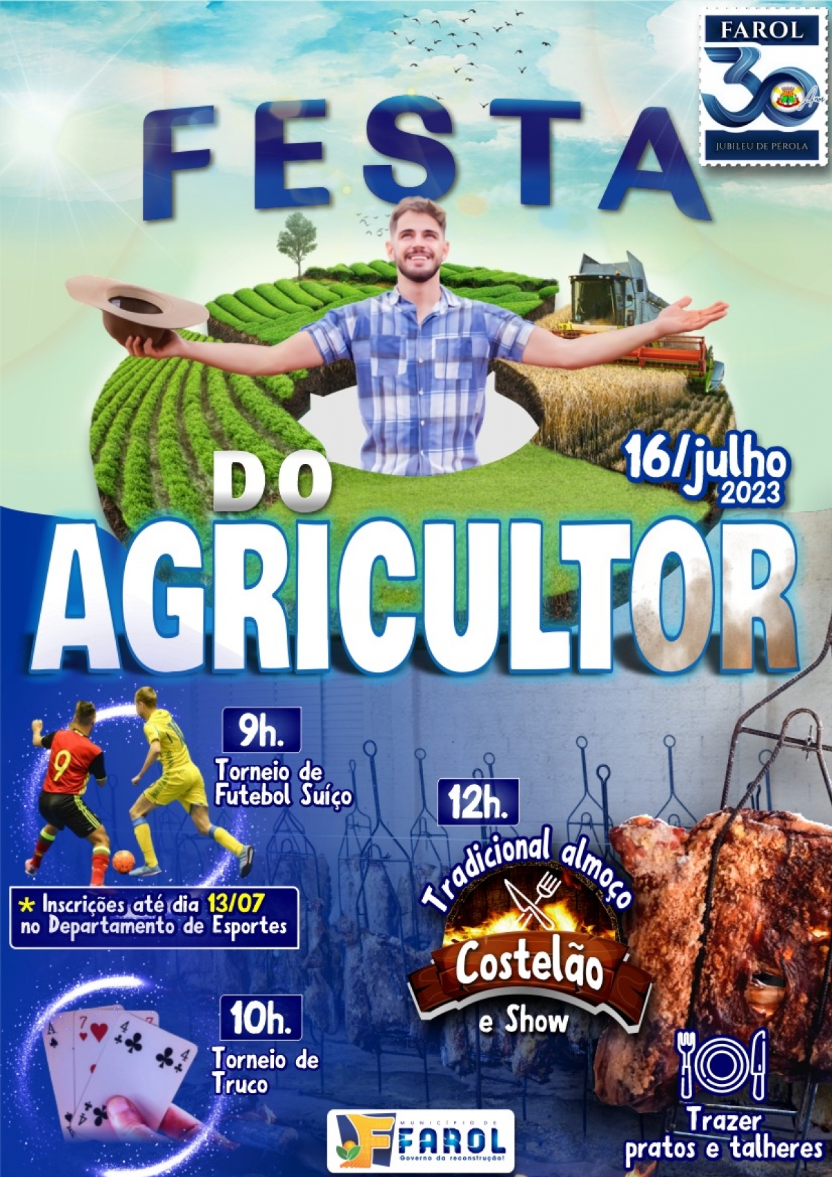 Festa do Agricultor reúne sete equipes em Torneio de Futebol Suíço neste domingo