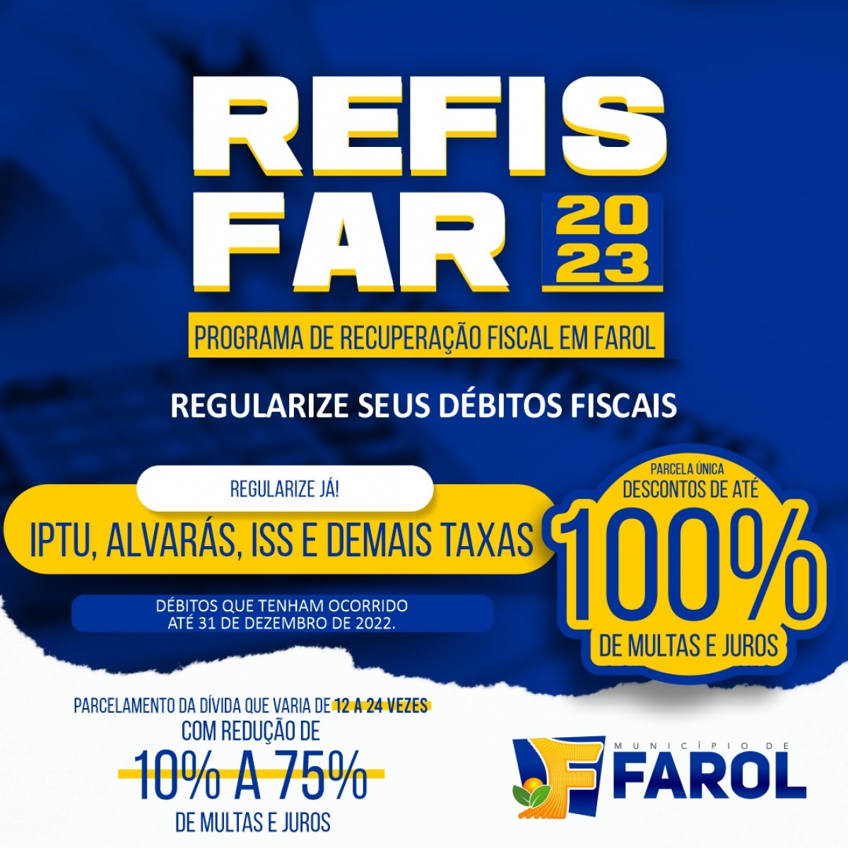 REFISFAR 2023: Programa de Recuperação Fiscal é iniciado