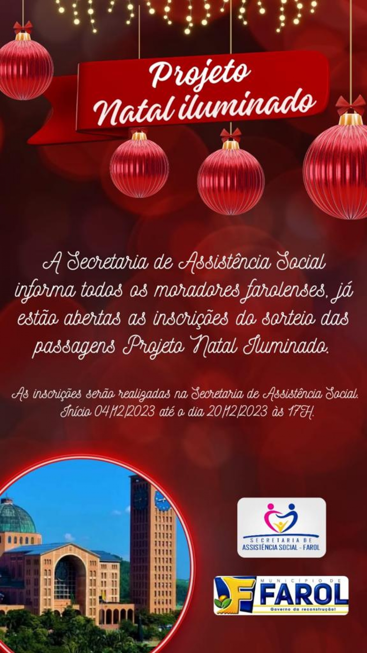 Projeto Natal Iluminado - inscrições abertas